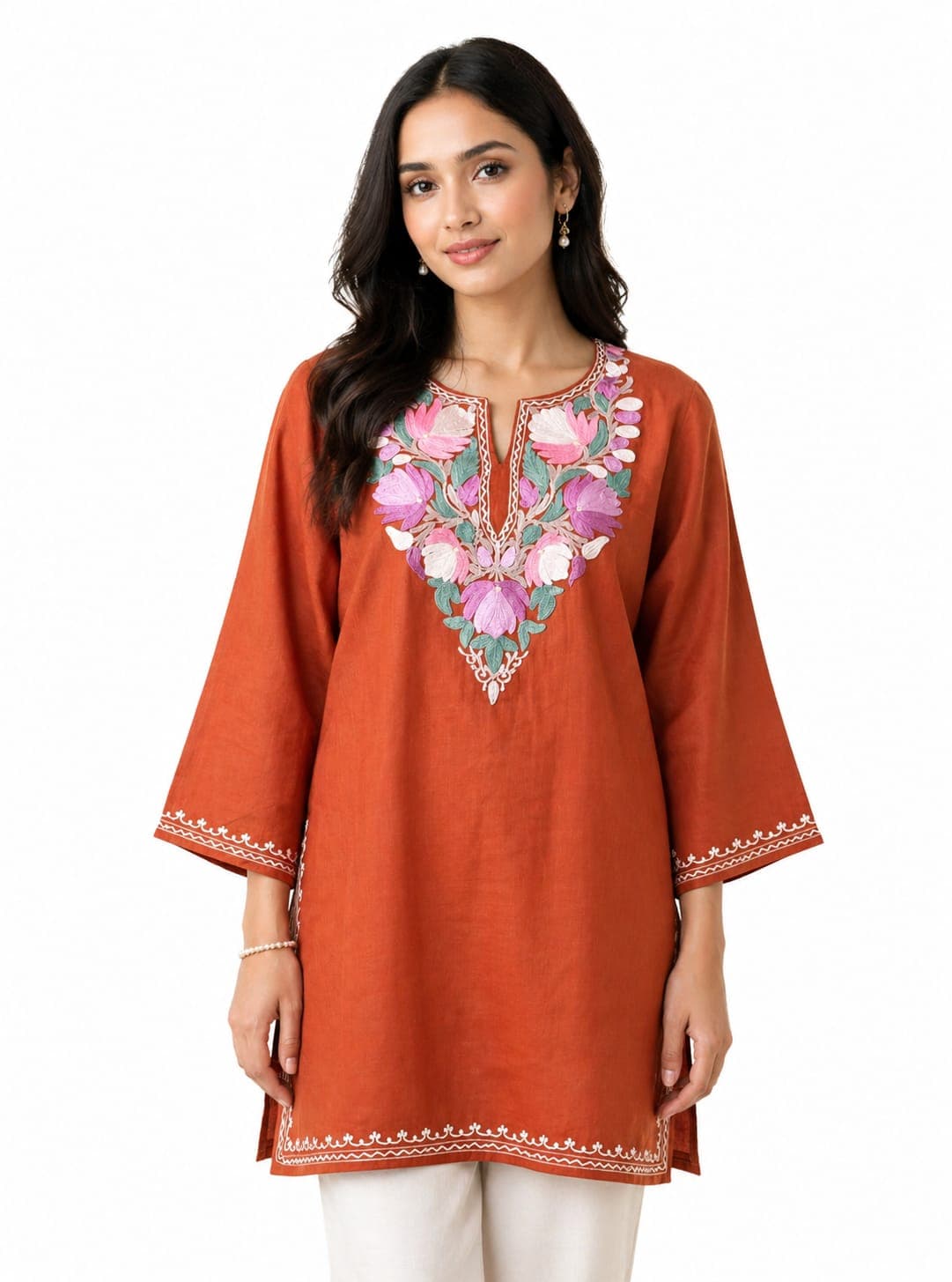 Short Kurti (Teracotta Bloom)