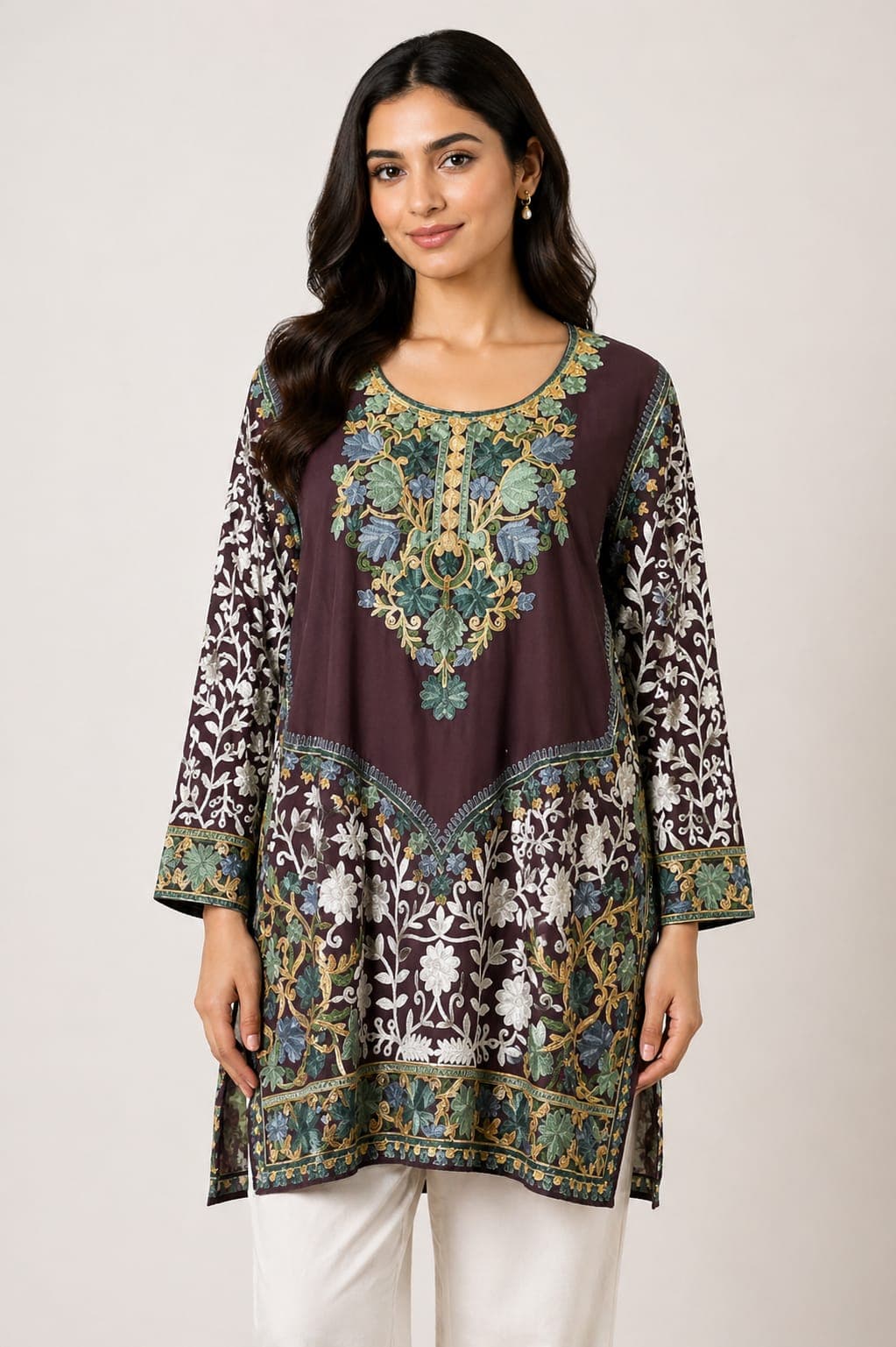 Short Kurti (Espresso Bloom)