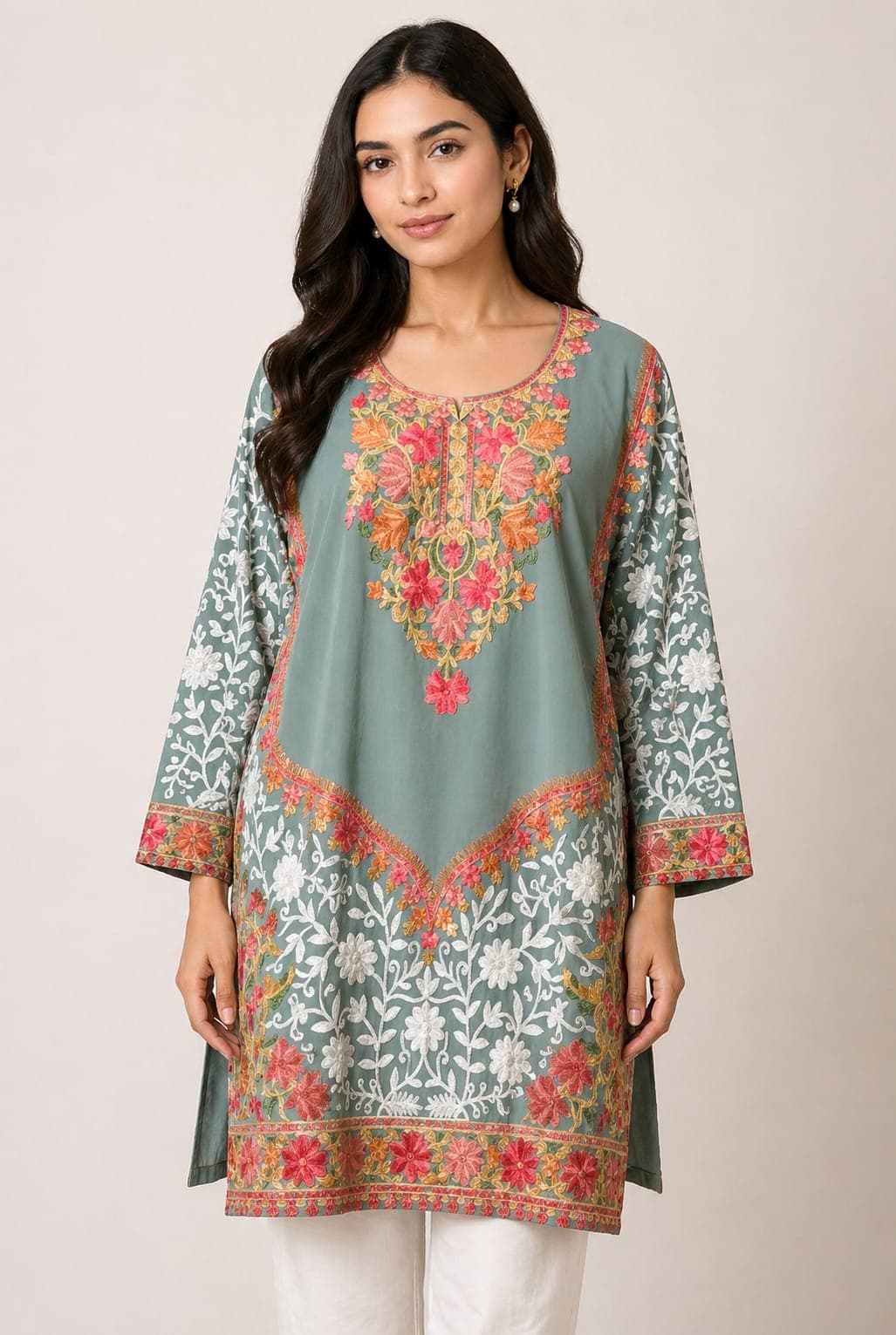 Short Kurti (Eucalyptus Bloom)