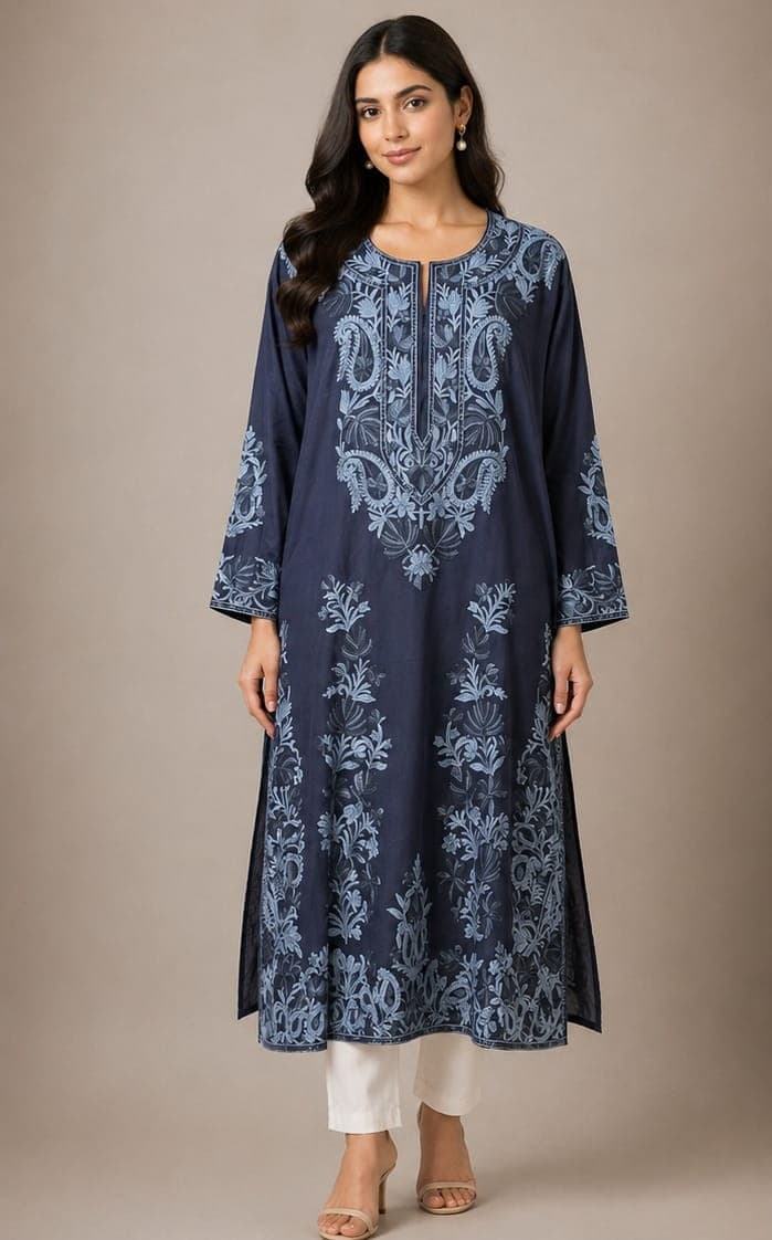 Long Kurti (Midnight Slate)