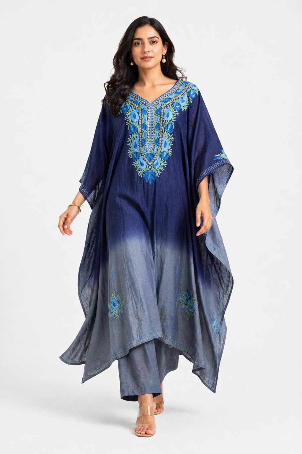 Indigo Haze Kaftan Set