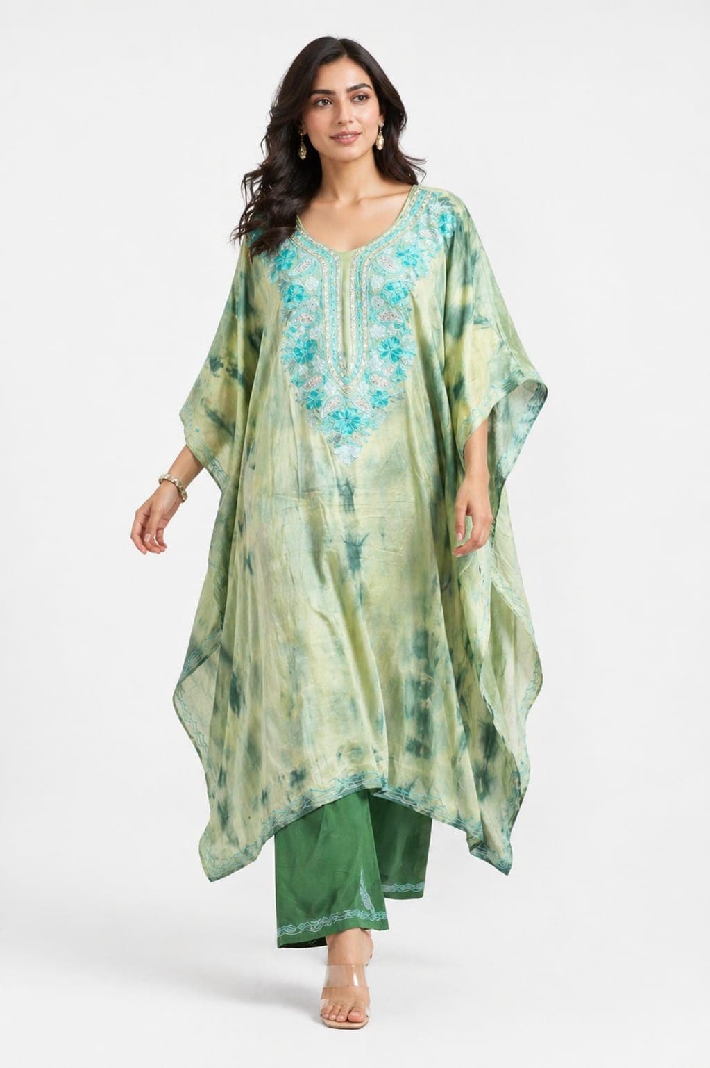 Sage Drift Kaftan Set