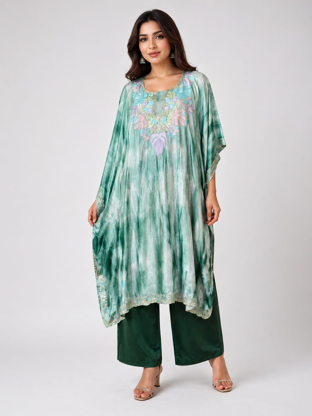 Emerald Mist Kaftan Set